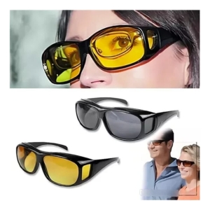 Gafas Hd Especial X2 Amarillo Negro Filtro Conducción Noche