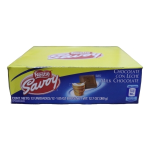 Chocolate De Leche Savoy De Nestle Caja 12unids De 30gr
