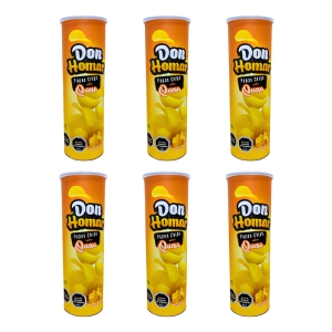 Papas Fritas Sabor Queso 100g Don Homar Papas Chips X6uni