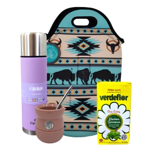 Pack 4 Piezas Matero Bolso, Yerba, Mate Y Termo Exclusivo