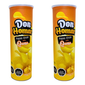Papas Fritas Sabor Queso 100g Don Homar Papas Chips X2uni