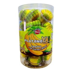 Gomitas Ricas Platano Con Centro Liquido 30unidades Mabu