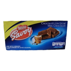 Chocolate De Leche Savoy Caja 5unids De Nestlé