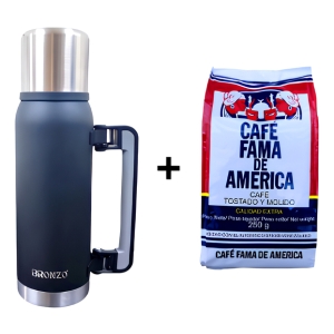 Set De Termo 1l + Café Fama De America 250g De Maniexpress
