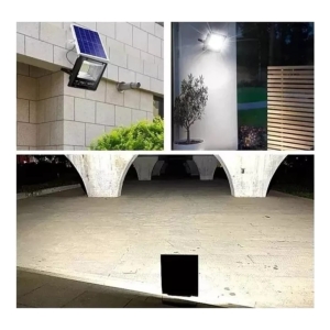 Foco Led 300w Con Panel Solar Control Remoto Luz Proyector